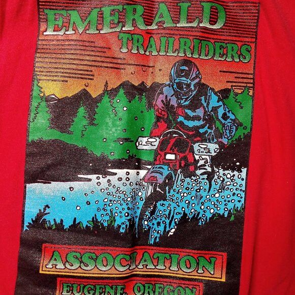 Hanes × Vintage Vintage Emerald Trailriders Association Eugene T-Shirt Size US XL / EU 56 / 4 - 1 Thumbnail