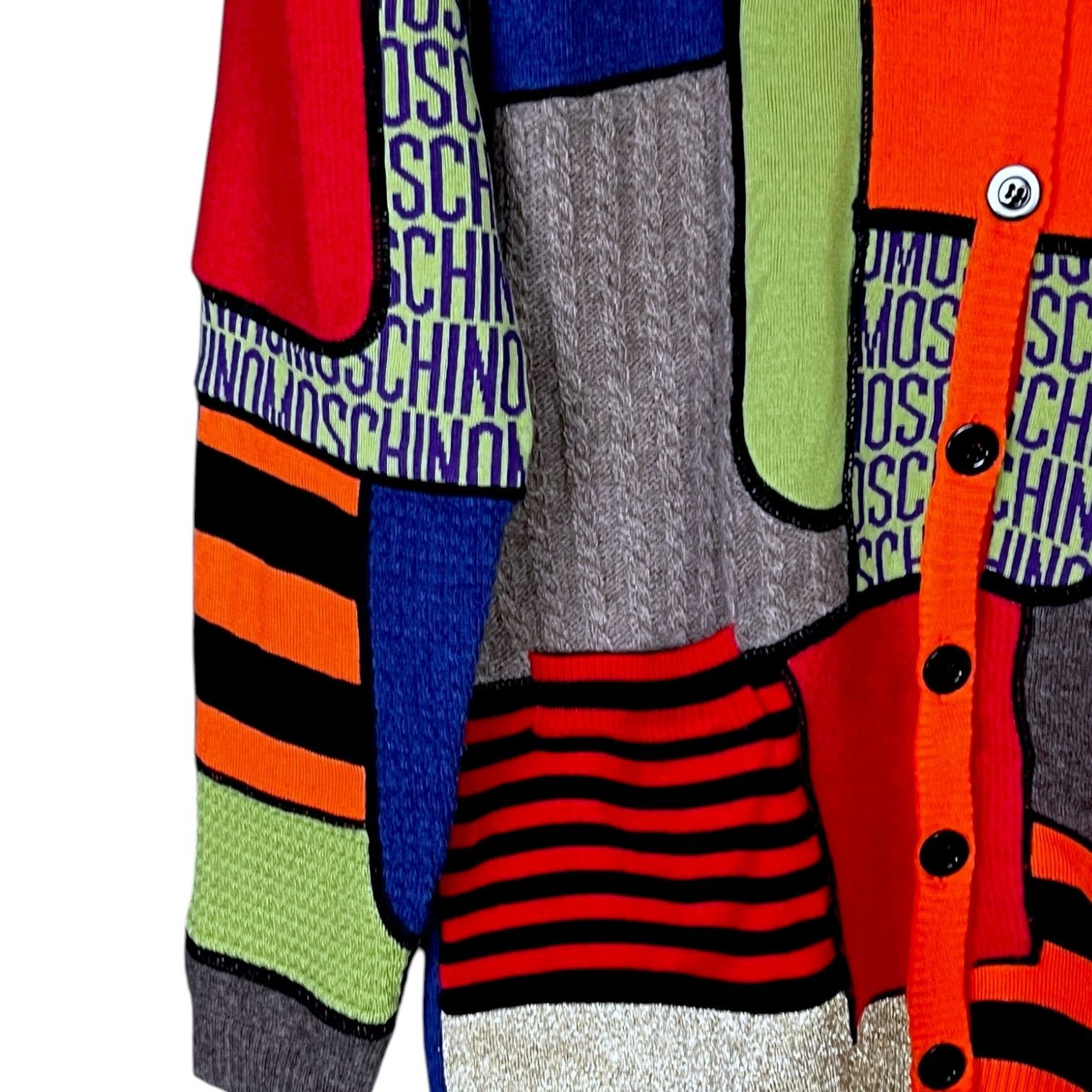 Moschino Moschino Couture Jeremy Scott US 6 Patchwork Wool Cardigan Size US L / EU 52-54 / 3 - 13 Thumbnail