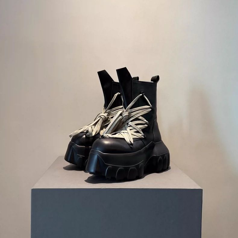Rick Owens rick owens 25ss Show ro Mainline Megalaced Tractor Black Cr Size US 7 / EU 40 - 1 Thumbnail