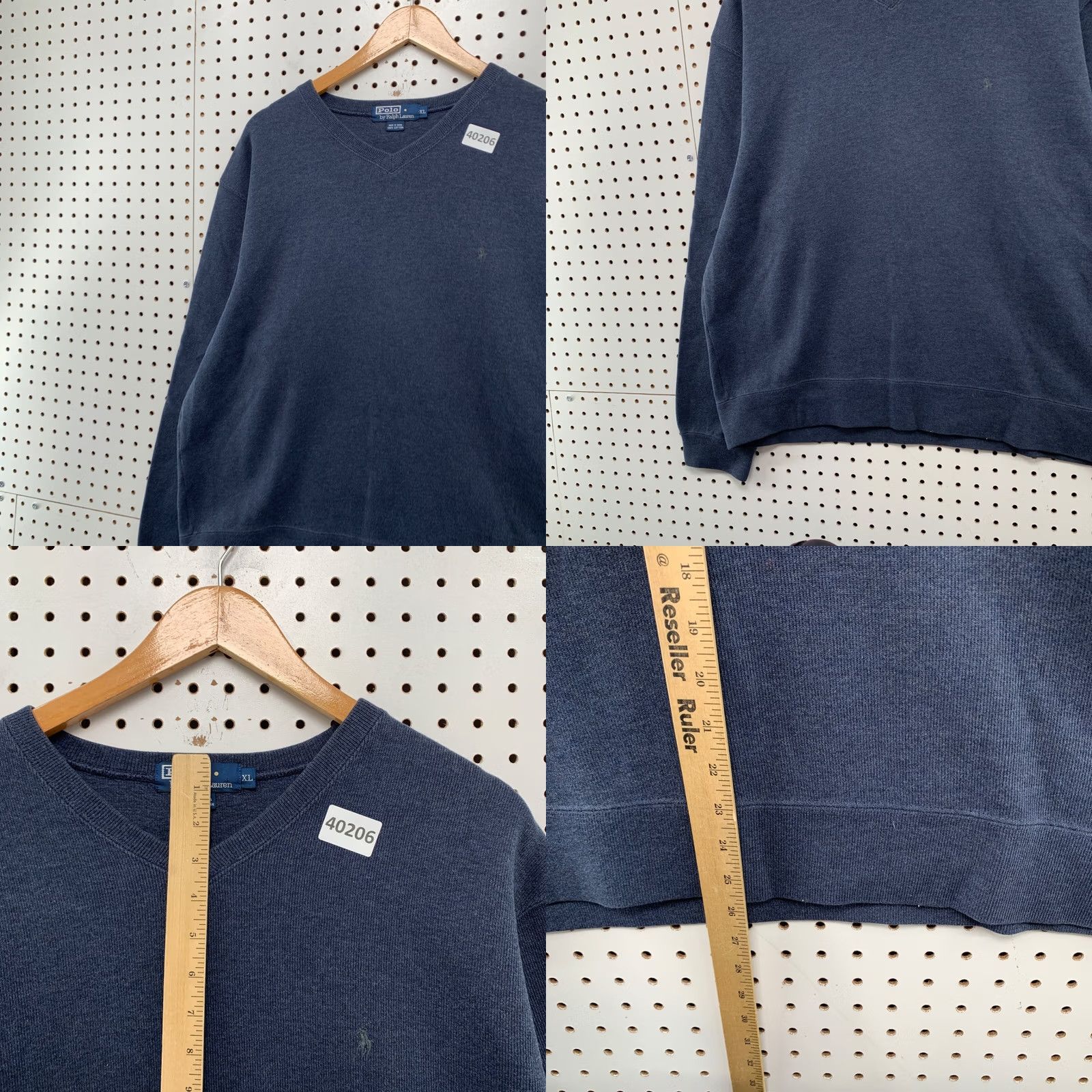 Polo Ralph Lauren VINTAGE Polo Ralph Lauren Sweater Mens XL Blue V-Neck Casual Preppy Size US XL / EU 56 / 4 - 8 Thumbnail