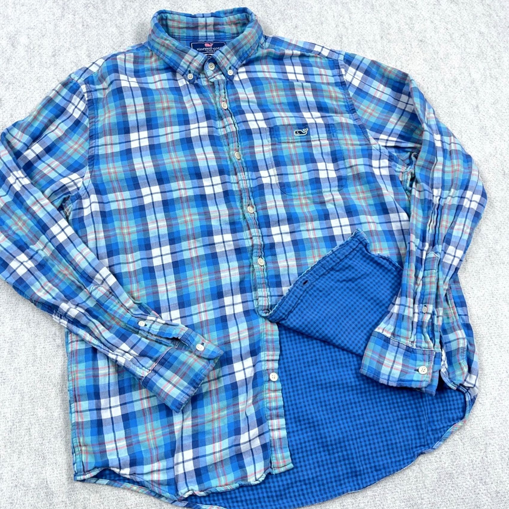 Vineyard Vines Vineyard Vines Button-Up Shirt Men L Blue Slim Fit Tucker Flannel Plaid Button-Down Casual Size US L / EU 52-54 / 3 - 4 Thumbnail