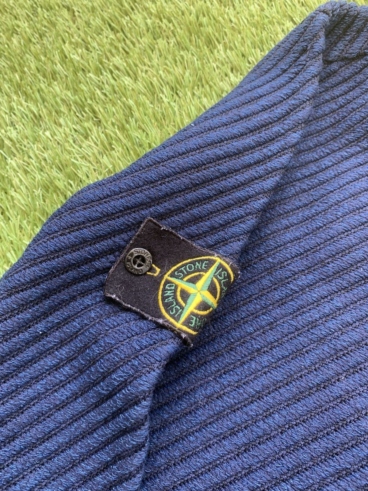 Stone Island Stone Island Logo Appliqued Knitted Cotton Sweater Size US M / EU 48-50 / 2 - 15 Thumbnail