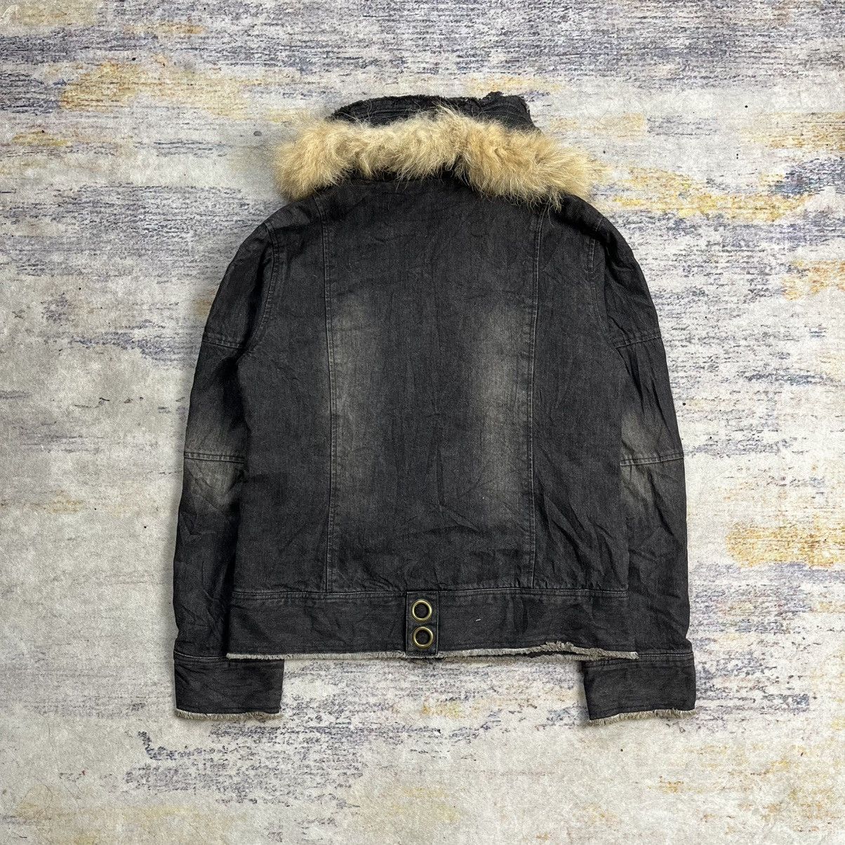 In The Attic × Japanese Brand × Le Grande Bleu (L.G.B.) In The Attic fur bono denim jacket lgb goa vkei style Size US M / EU 48-50 / 2 - 3 Thumbnail
