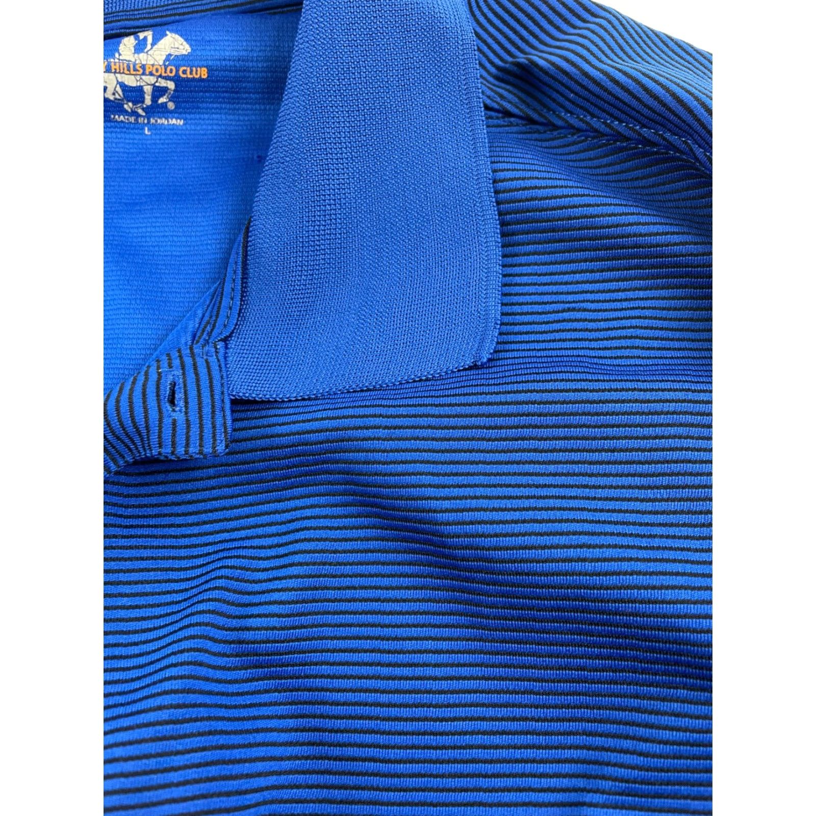 Beverly Hills Polo Club Beverly Hills Polo Club Shirt Men's L Black Blue Striped Short Sleeve Polo Shirt Size US L / EU 52-54 / 3 - 3 Thumbnail