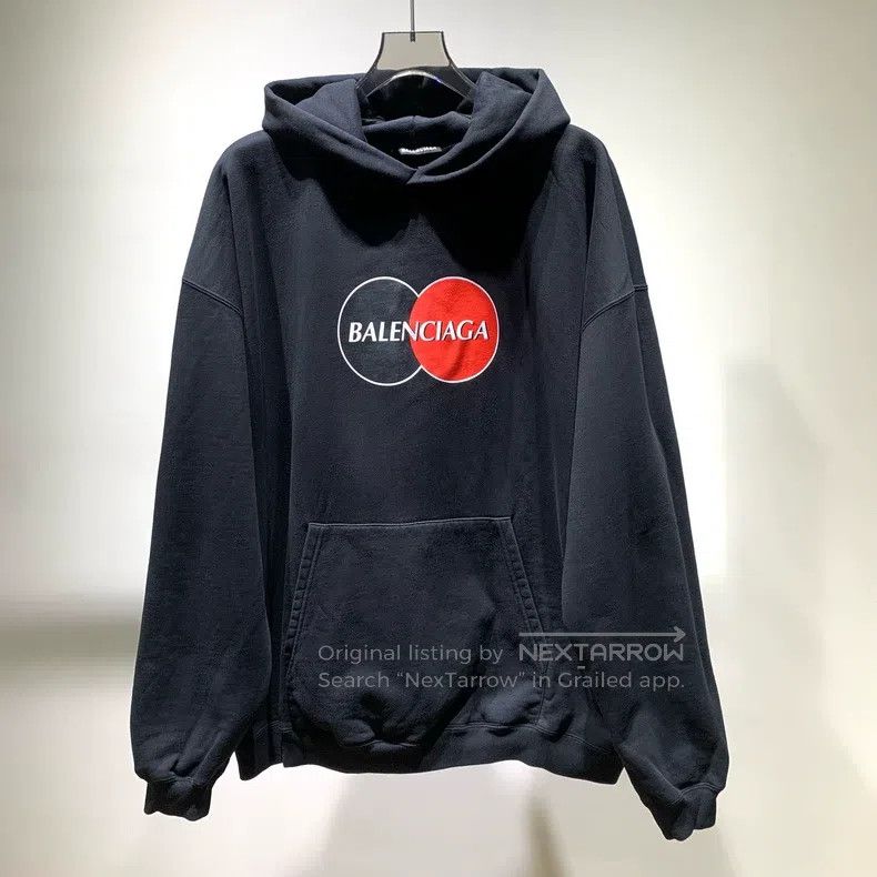 Balenciaga Balenciaga Logo Pattern Loose Hoodie Sweatshirt Size US XS / EU 42 / 0 - 1 Thumbnail