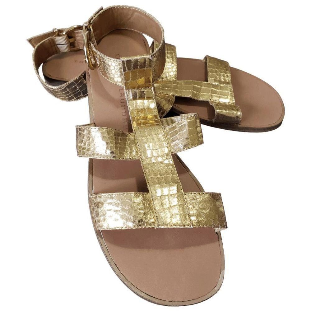 Designer CT1610a Chinese Laundry Flat Gold Roman Sandals Size 8.5 Size US 8.5 / IT 38.5 - 1 Thumbnail