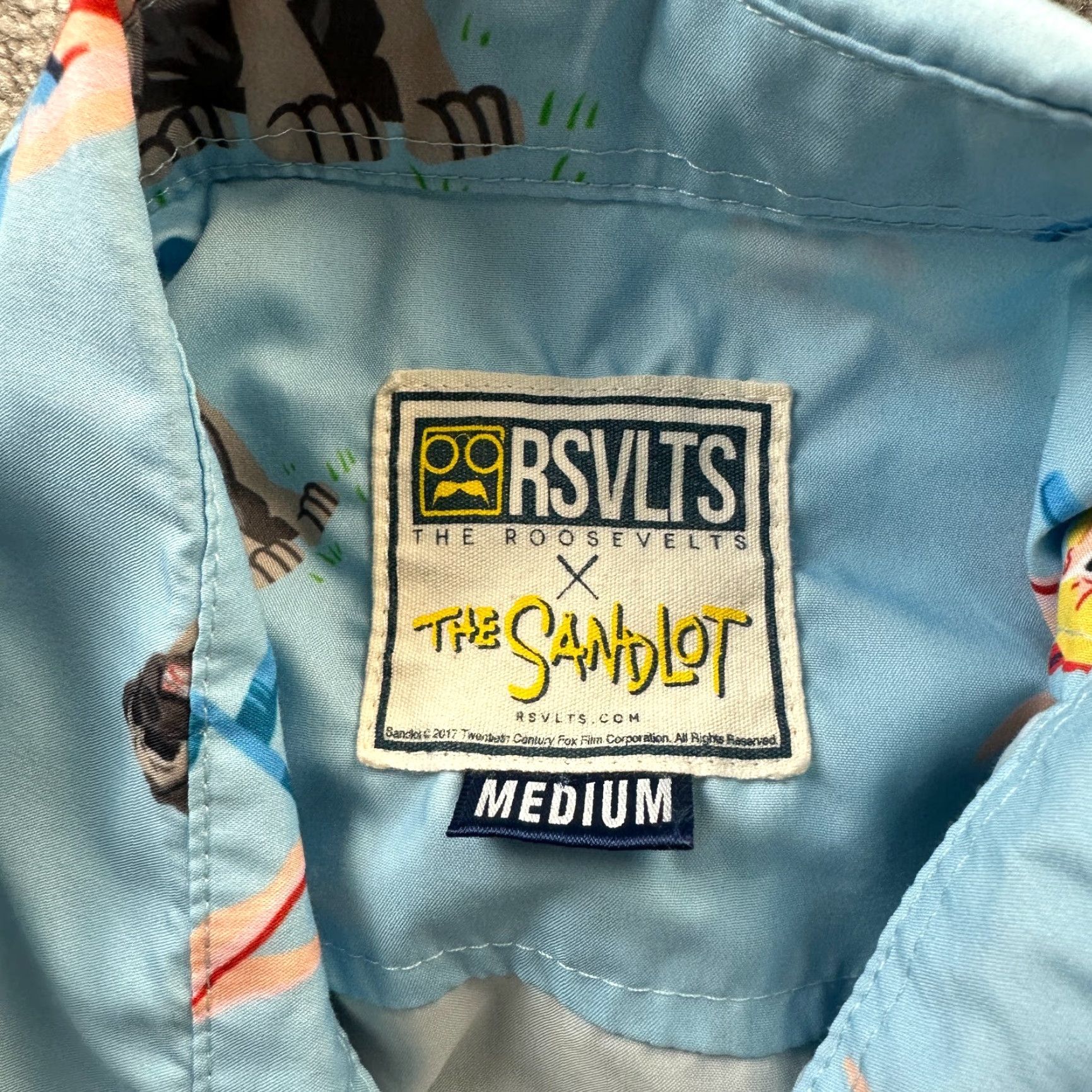 Vintage Rsvlts Shirt Mens Medium Blue Button Up Sandlot Size US M / EU 48-50 / 2 - 6 Thumbnail