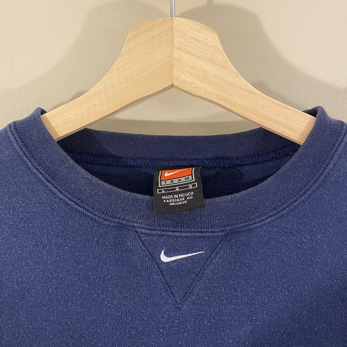 Nike × Vintage Vintage Nike Center Swoosh Crewneck Large Size US L / EU 52-54 / 3 - 4 Thumbnail