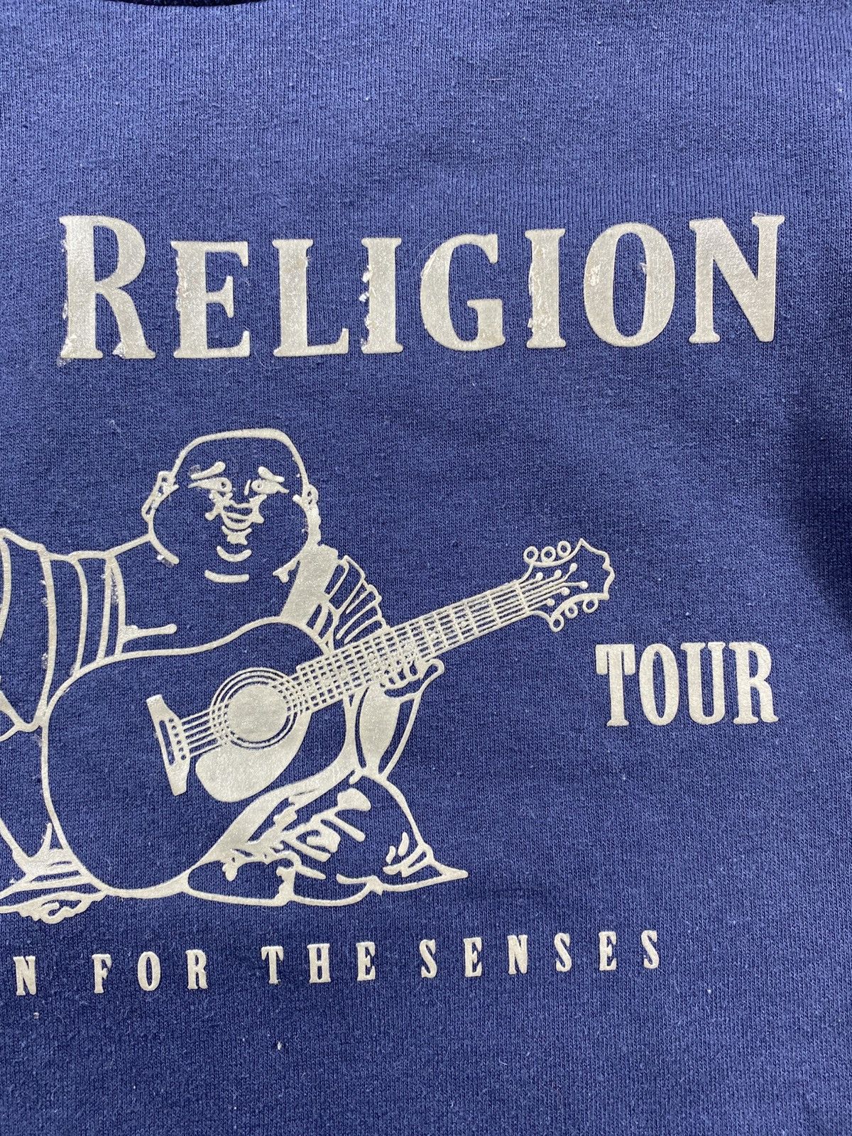 True Religion Mens True Religion Blue Sweatshirt Size Medium With Big Logo Size US M / EU 48-50 / 2 - 8 Thumbnail