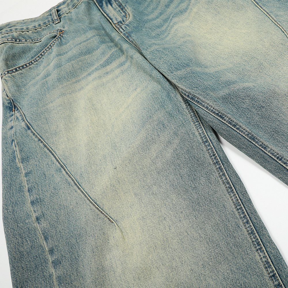 Japanese Brand × Jean Men's loose retro punk distressed washed scimitar jeans Size US 32 / EU 48 - 5 Thumbnail