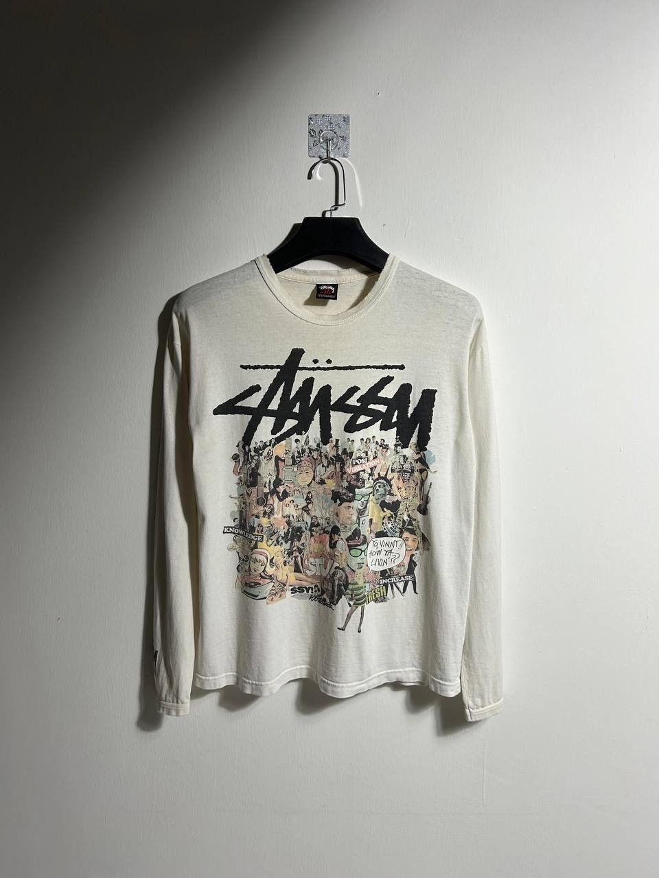Stussy Vintage Distressed Stussy Yo Vinny! LS Shirt Size US M / EU 48-50 / 2 - 1 Thumbnail