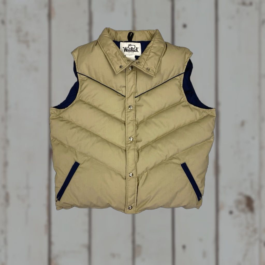 Vintage VINTAGE Woolrich Goose Down Puffer Vest Mens Large Beige Woolrich Goose Down Puffer Vest Mens Large Beige Size US L / EU 52-54 / 3 - 1 Thumbnail