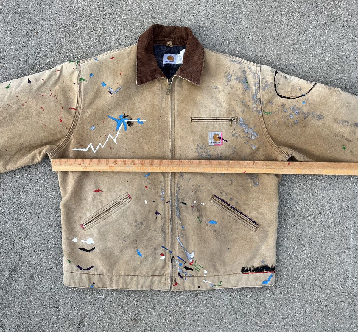 Carhartt Vintage Carhartt Detroit Jacket Thrashed Distressed Sun Fade Size US XL / EU 56 / 4 - 6 Thumbnail