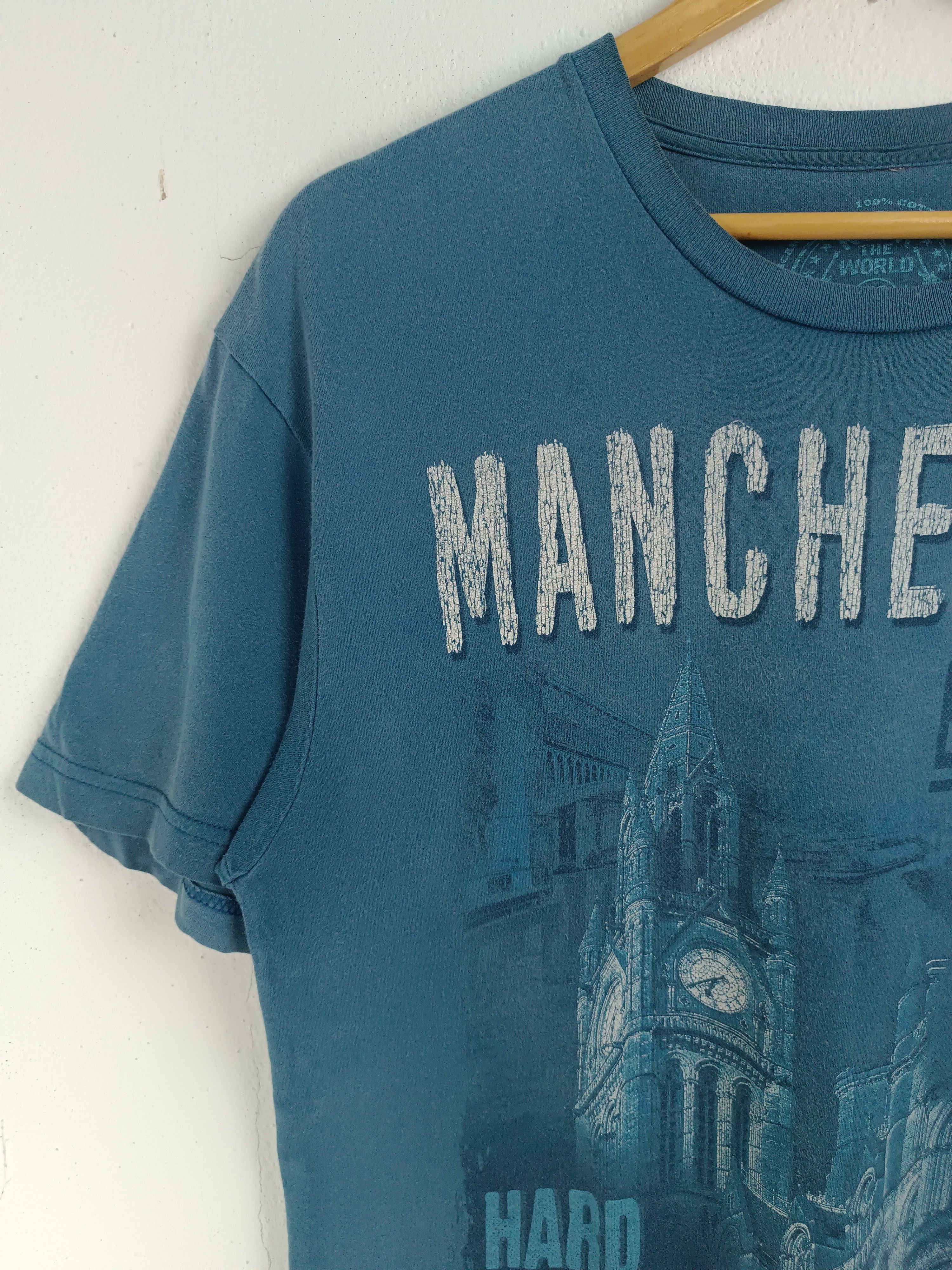 Hard Rock Cafe VINTAGE Y2K FADED HARD ROCK MANCHESTER VERY RARE TEE Size US M / EU 48-50 / 2 - 5 Thumbnail