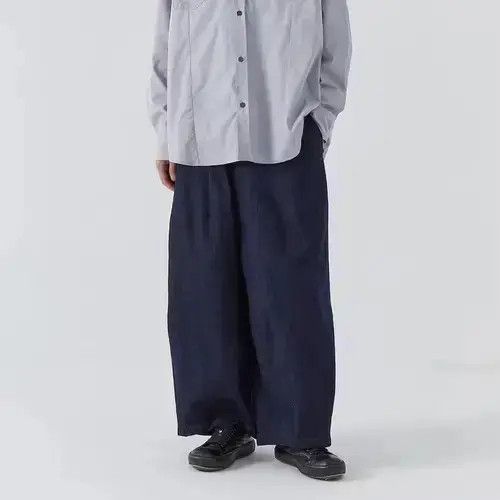 Japanese Brand 20AW Indigo Union Japan Dark Blue Minimal Worker Pants Size US 32 / EU 48 - 4 Thumbnail