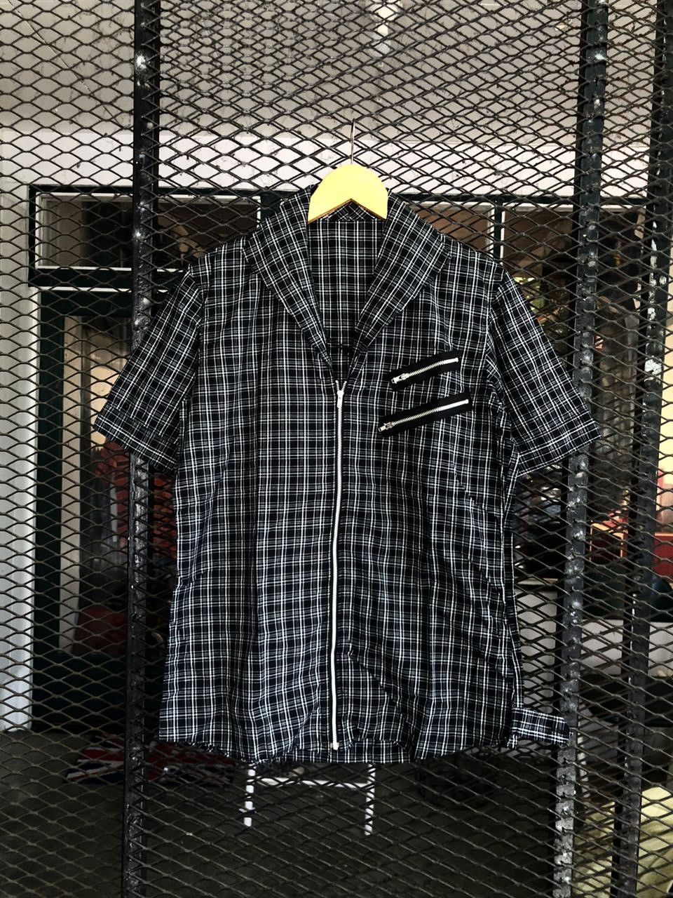 PPFM PLAID BUTTON SHIRT ZIPPER