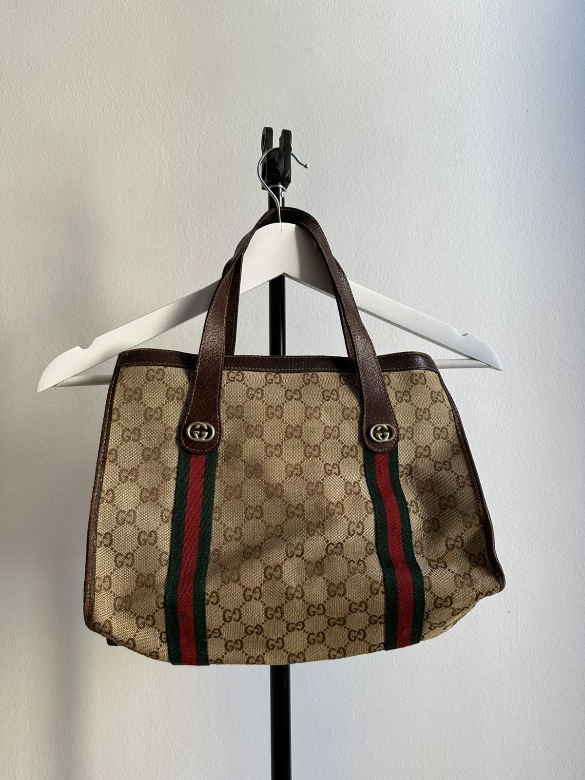 Gucci Gucci Vintage 70s-80s Rare Monogramme GG Archive Leather Bag Size ONE SIZE - 5 Thumbnail