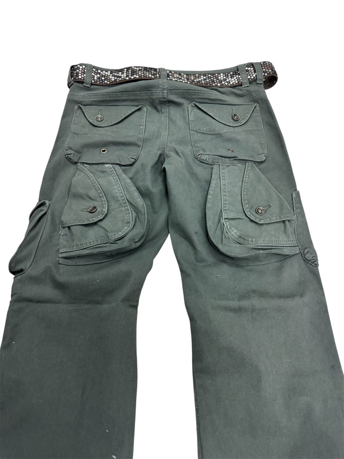 Tornado Mart Rare flared multipocket navy cargo pants tornado mart style Size US 30 / EU 46 - 9 Thumbnail