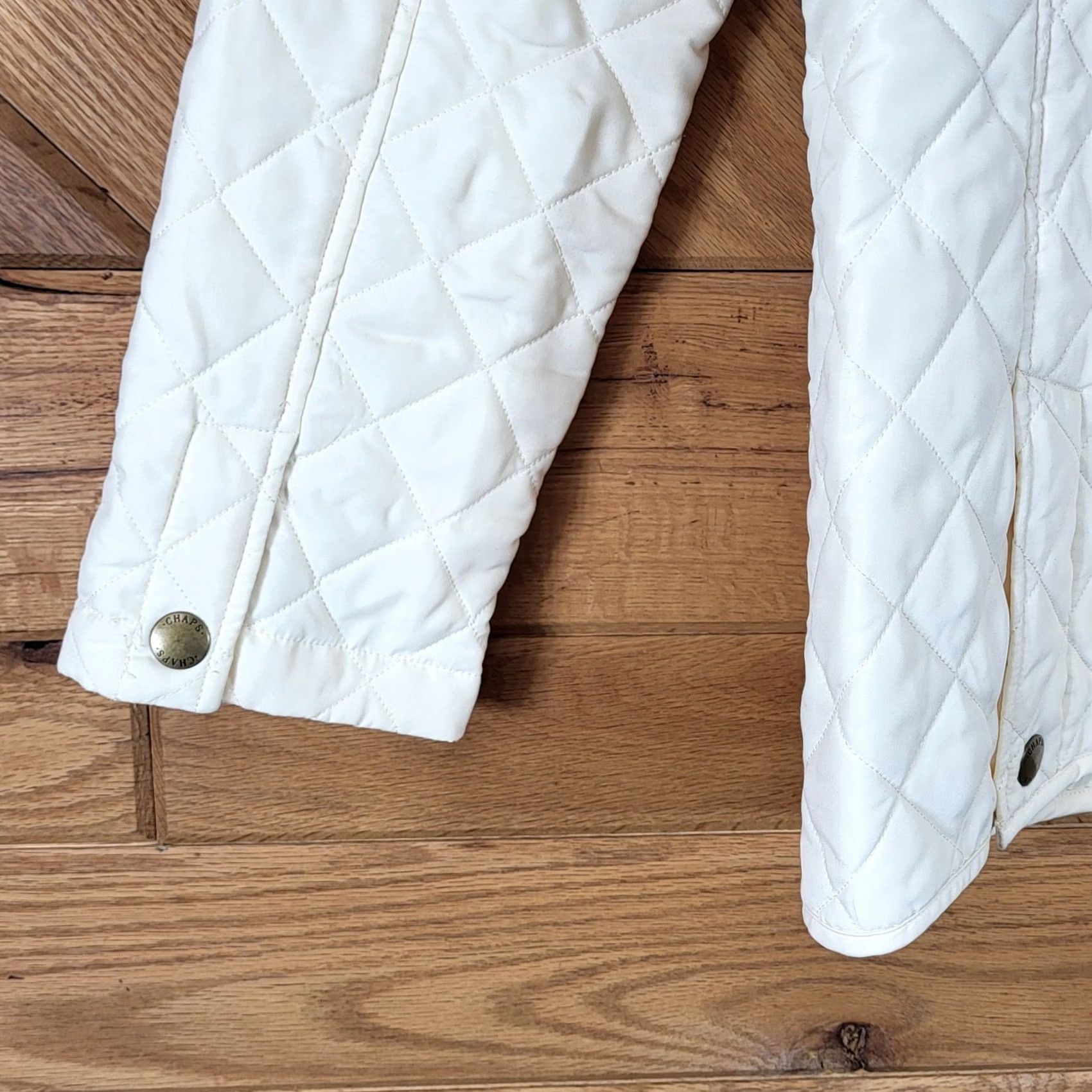 Chaps Chaps Quilted Jacket Womens M Cream Corduroy Collar Size M / US 6-8 / IT 42-44 - 6 Thumbnail