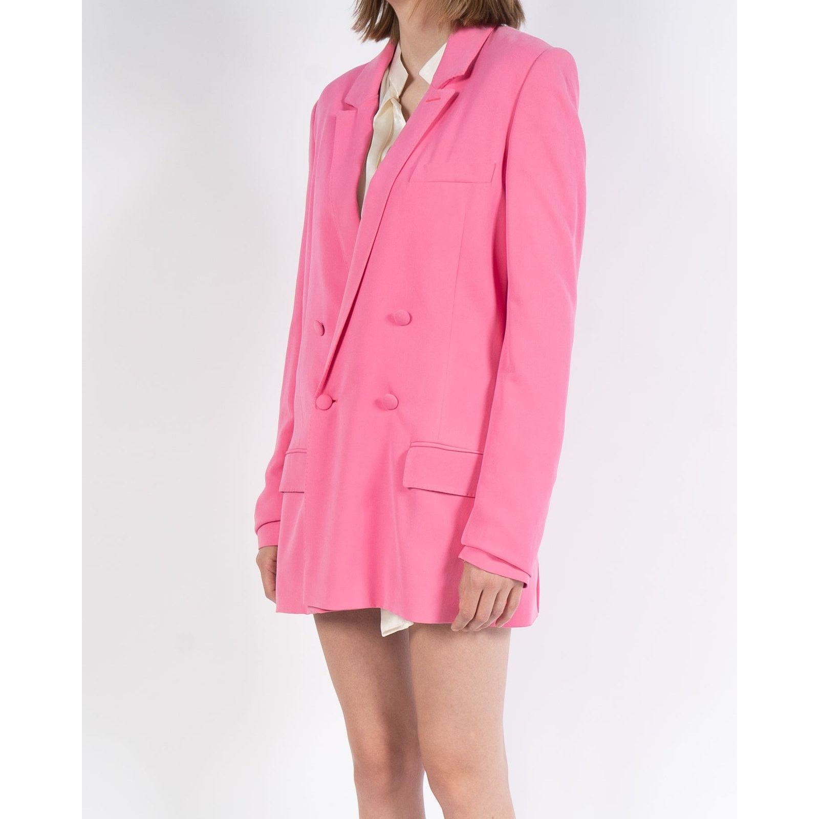 Haider Ackermann SS19 Double Breasted Blazer in Pink Viscose Size S / US 4 / IT 40 - 5 Thumbnail