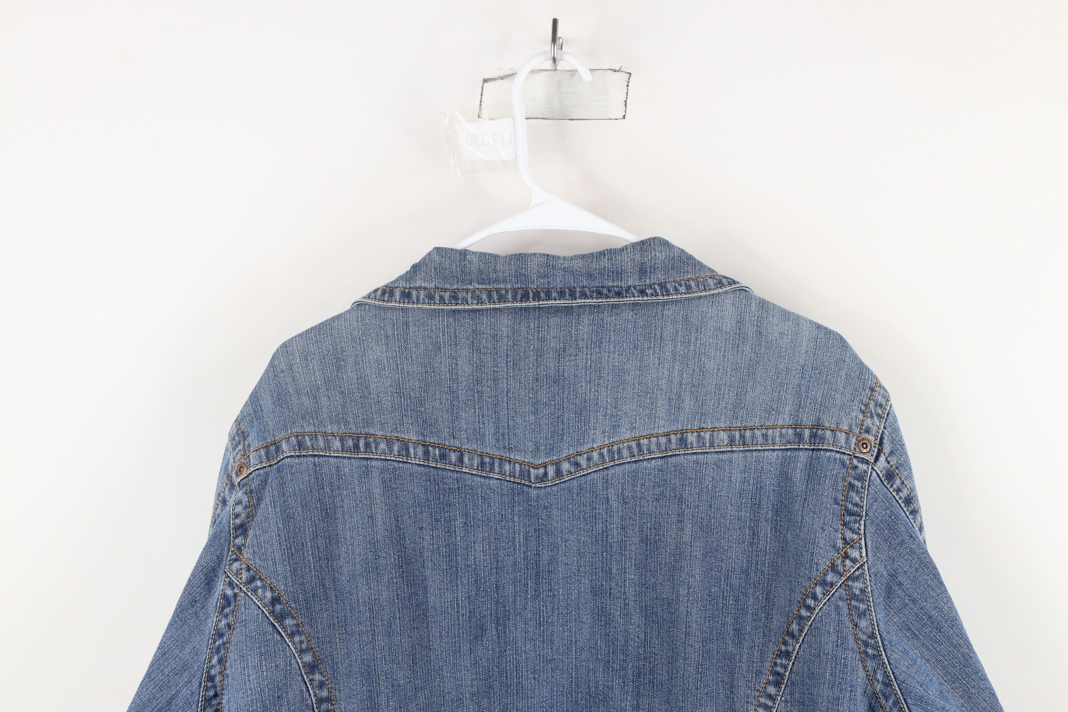 Dickies × Vintage Vintage Dickies Spell Out Quilted Denim Jean Jacket Blue Size XXL / US 16-18 / IT 52-54 - 15 Thumbnail