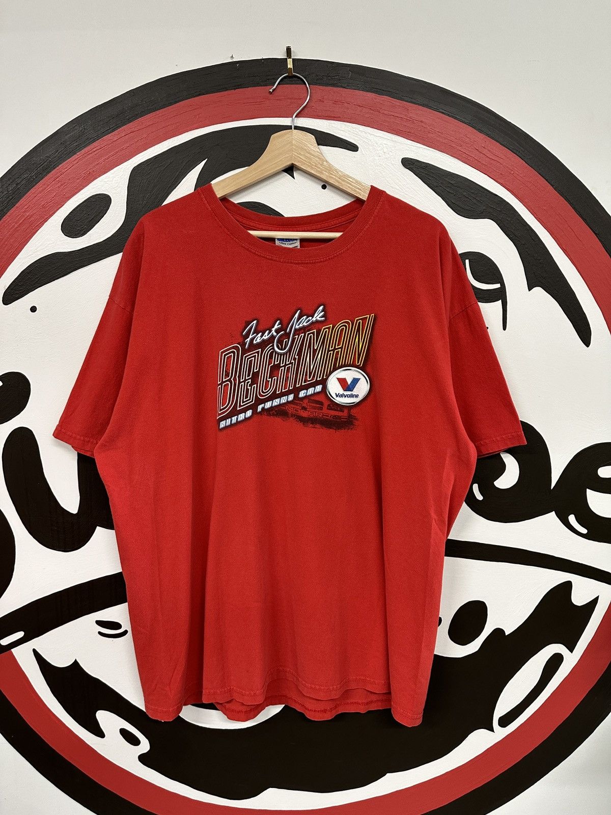 NASCAR × Vintage 2010 NASCAR Fast Jack Beckman Valvoline Racing Tee Size US XL / EU 56 / 4 - 1 Thumbnail