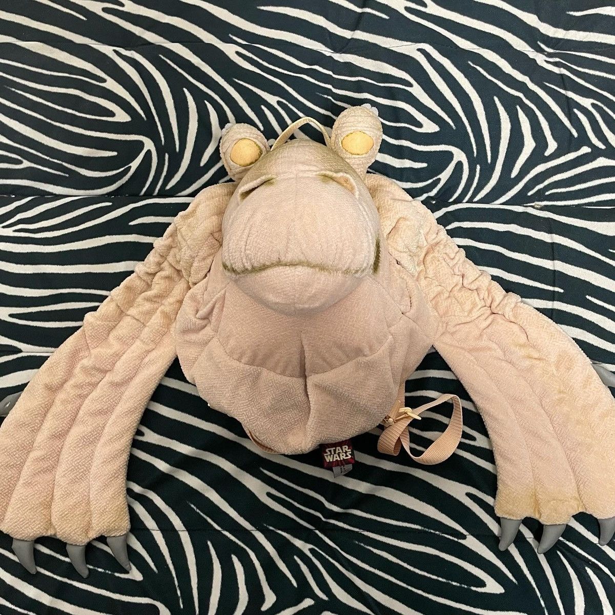 Disney × Star Wars × Vintage 90s Vintage Star Wars Jar Jar Binks Head Cosplay Backpack Size ONE SIZE - 3 Thumbnail