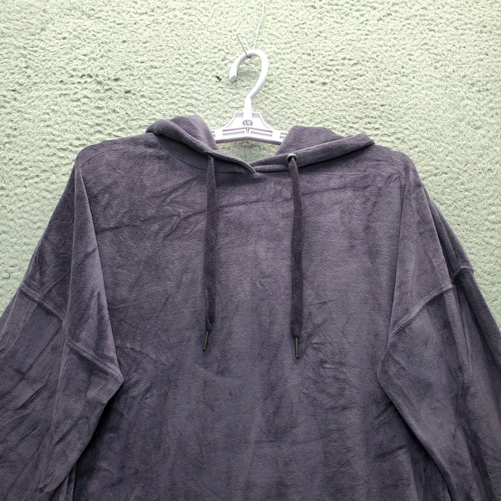 Vintage Aéropostale Velour Pullover Hoodie Women XS Purple Cotton Long Sleeve Drawstring Hoodie Women XS Purple Velour Pullover COTTON Long Sleeve Size XS / US 0-2 / IT 36-38 - 7 Thumbnail