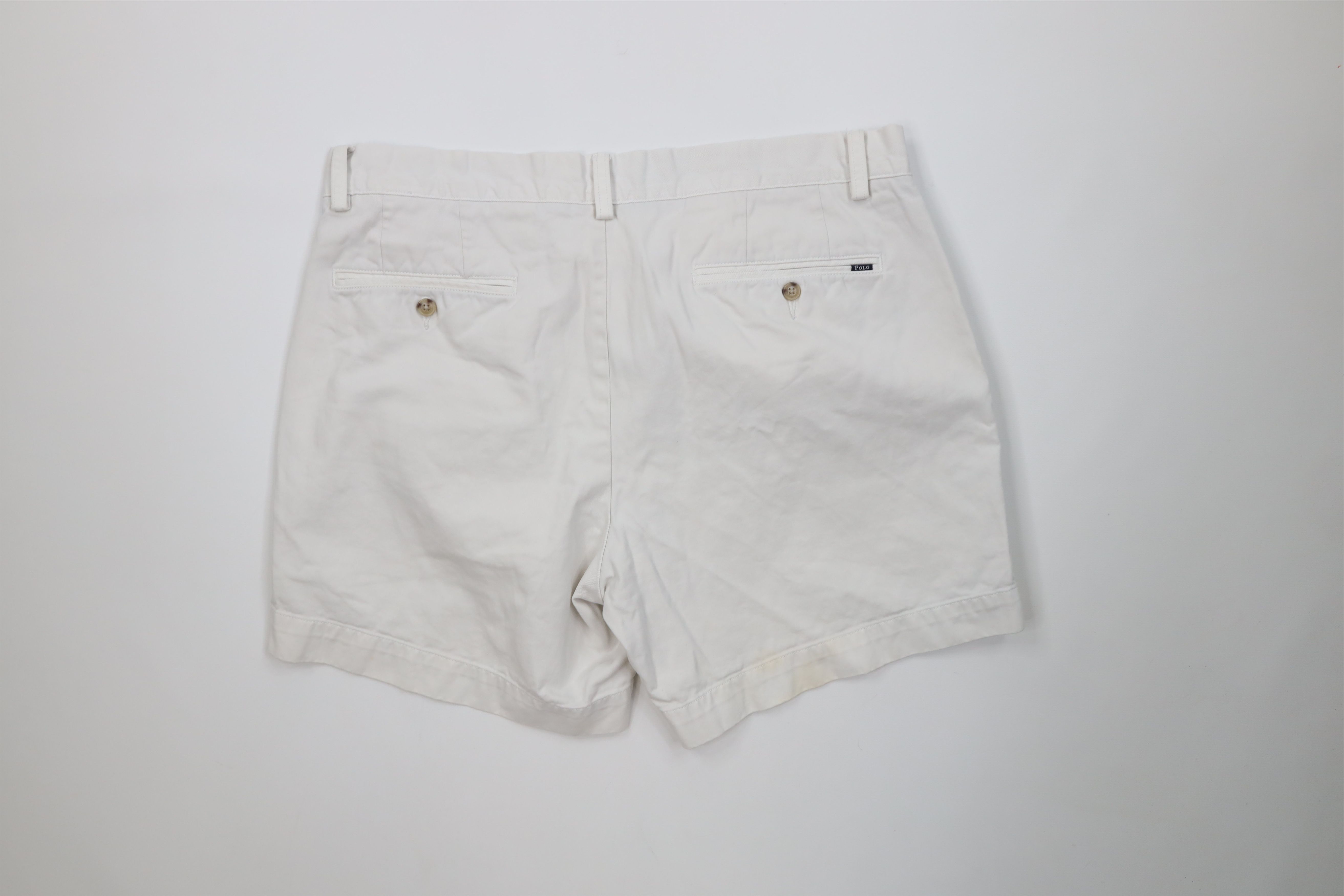 Ralph Lauren Vintage Ralph Lauren Above Knee Chino Shorts Cotton Beige Size US 34 / EU 50 - 10 Thumbnail