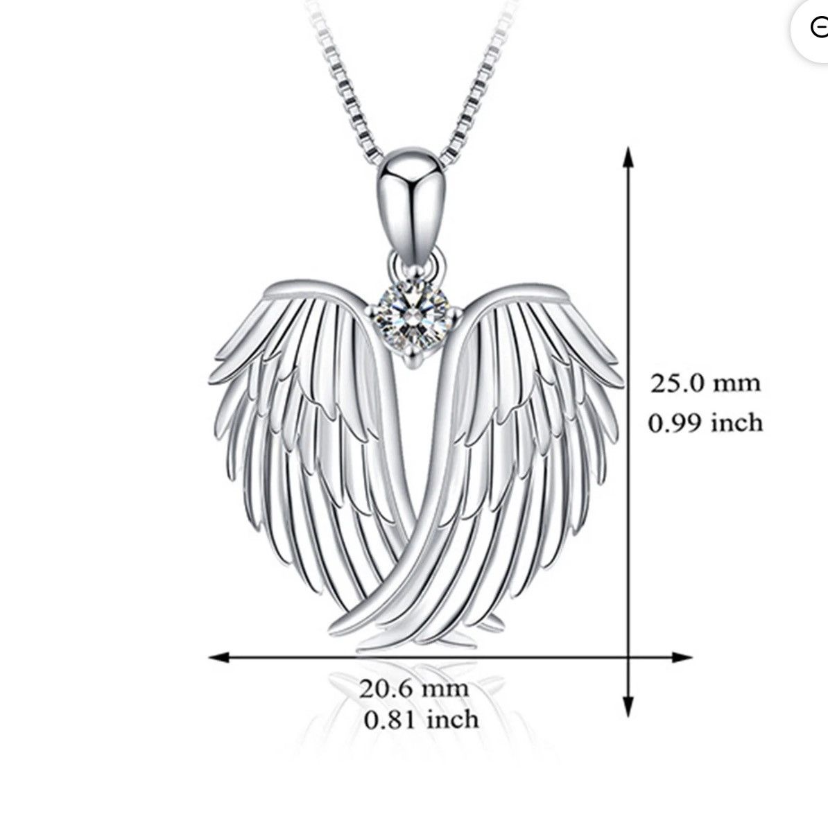 Other 925 Sterling Silver Angel Cubic Zirconia 18” Necklace Size ONE SIZE - 12 Thumbnail
