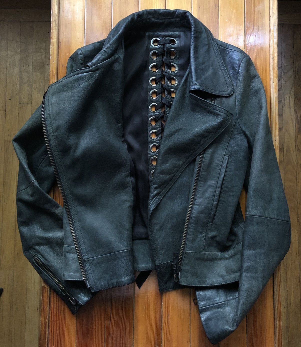 Other Very Rare Heavy Duty Lace Up Motorcycle Jacket Size M / US 6-8 / IT 42-44 - 5 Thumbnail