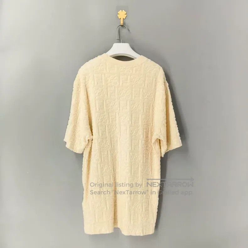 Fendi Fendi Beige All-Over Printed Terry Short Sleeve Size US M / EU 48-50 / 2 - 2 Thumbnail