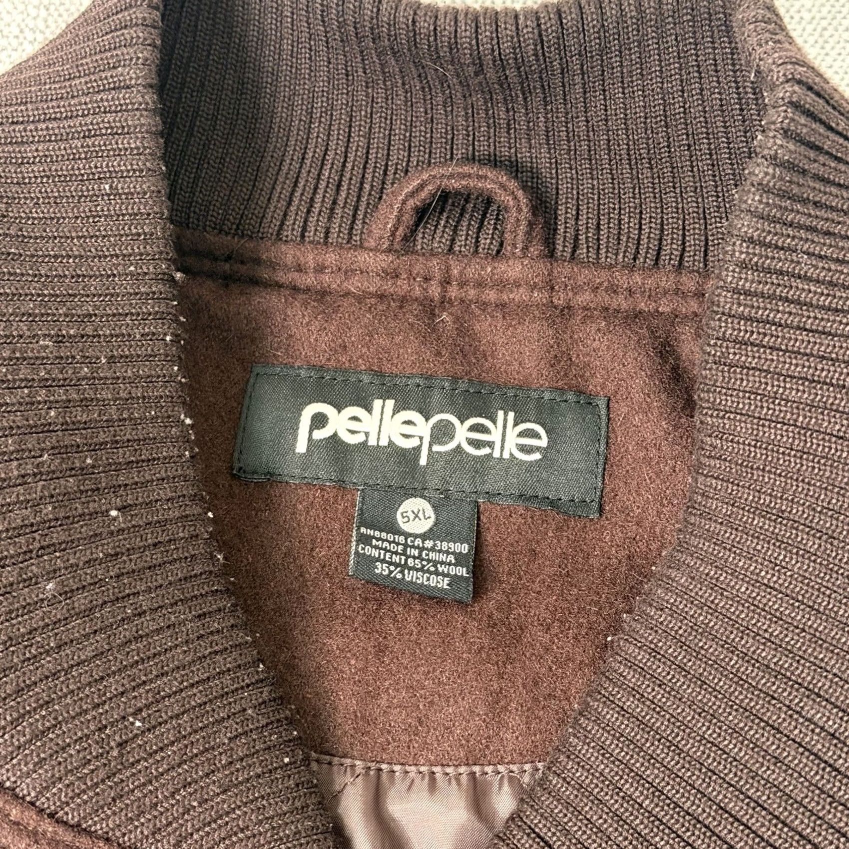 Pelle Pelle VINTAGE Pelle Pelle Wool Blend Jacket Bomber 5XL BIG & TALL Brown Mens Size US XXL / EU 58 / 5 - 4 Thumbnail
