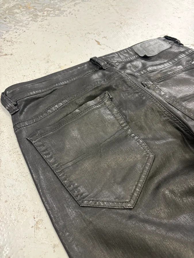 Diesel Diesel Black Waxed Avant-Garde Jeans Size US 33 - 8 Thumbnail