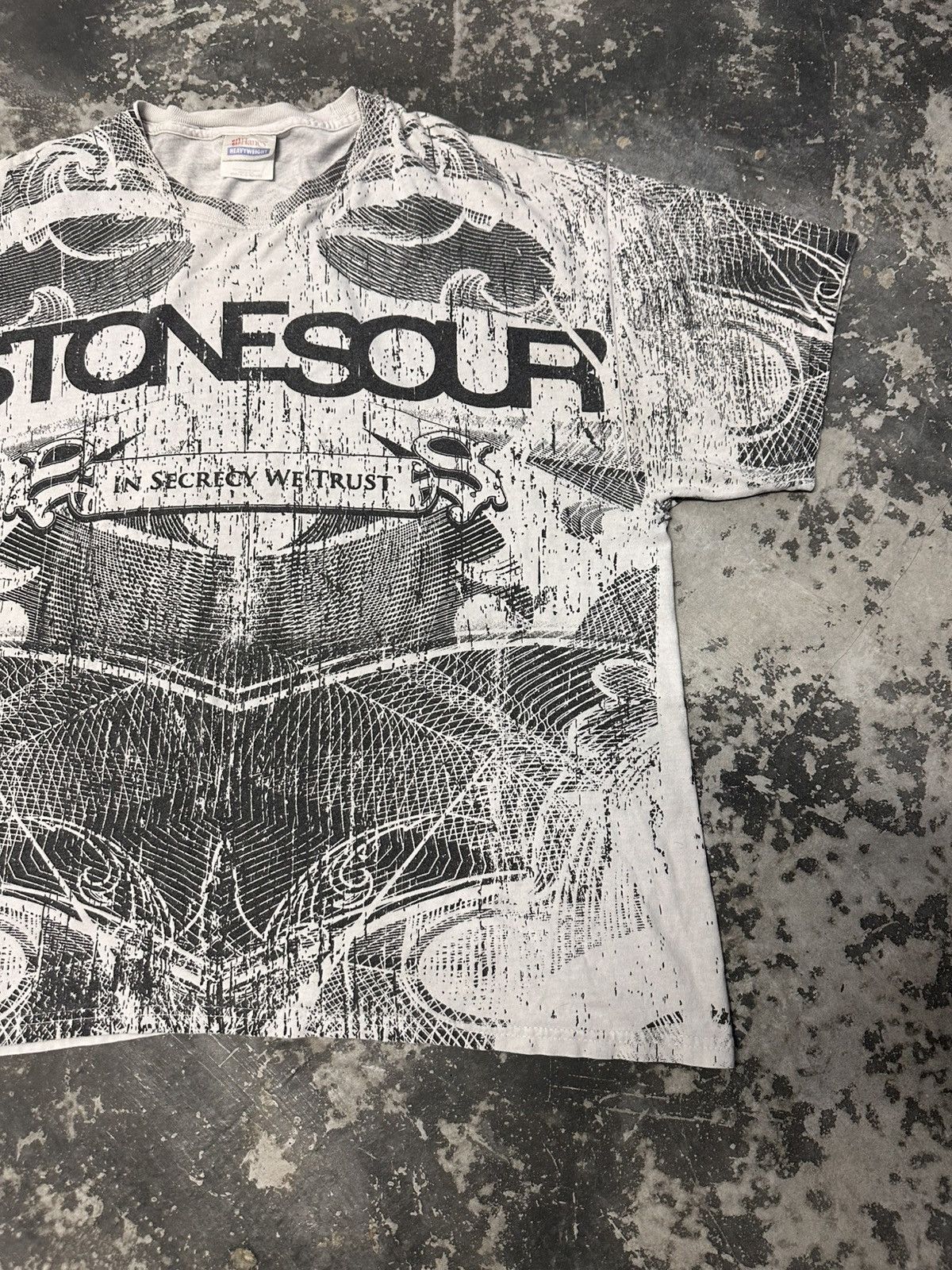 Band Tees × Vintage Vintage Stone Sour American Rock Band Black Large T Shir Size US L / EU 52-54 / 3 - 3 Thumbnail