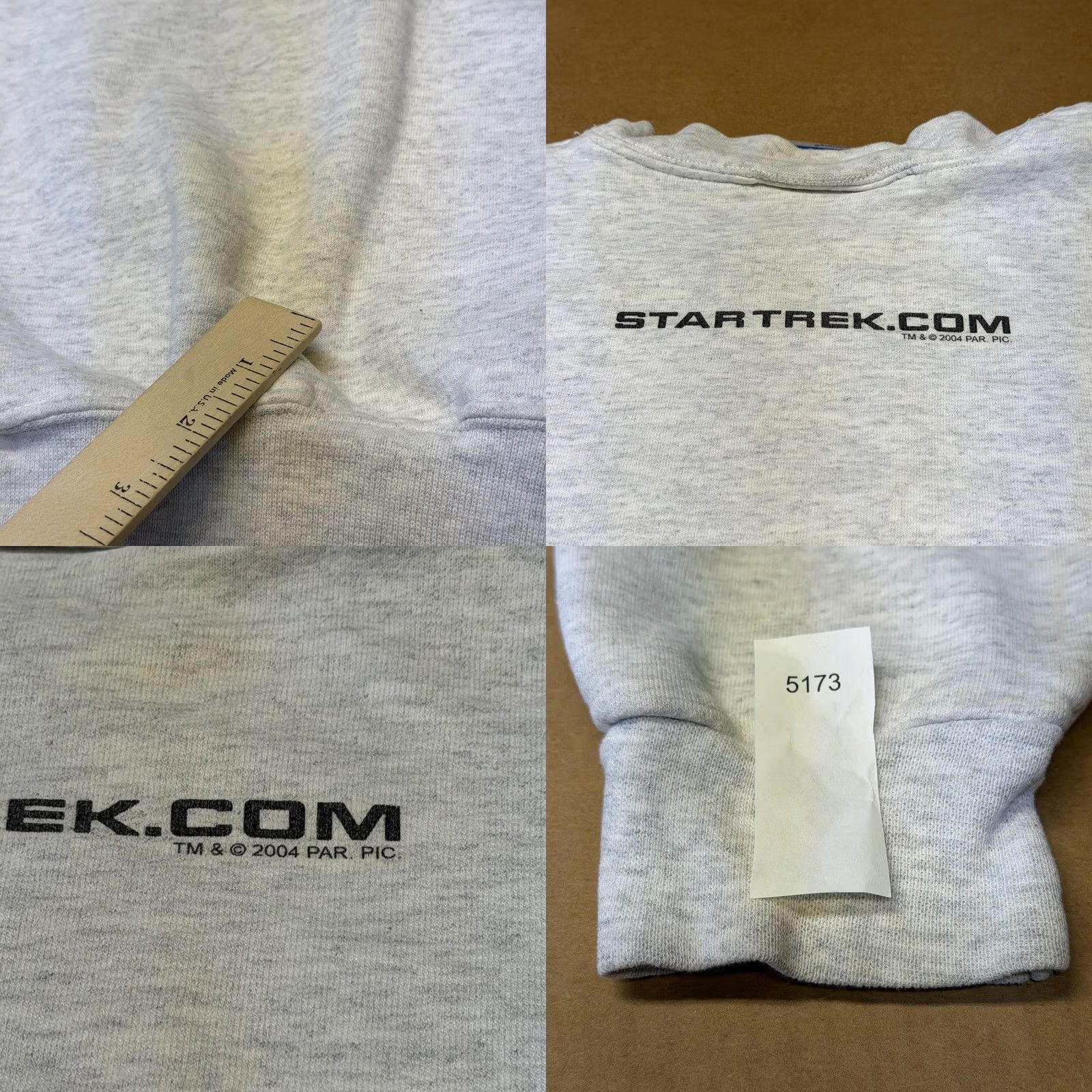 Hanes VINTAGE Hanes Sweatshirt Mens Medium Gray Star Trek Enterprise 2004 Fleece Shirt Mens Size US M / EU 48-50 / 2 - 10 Thumbnail