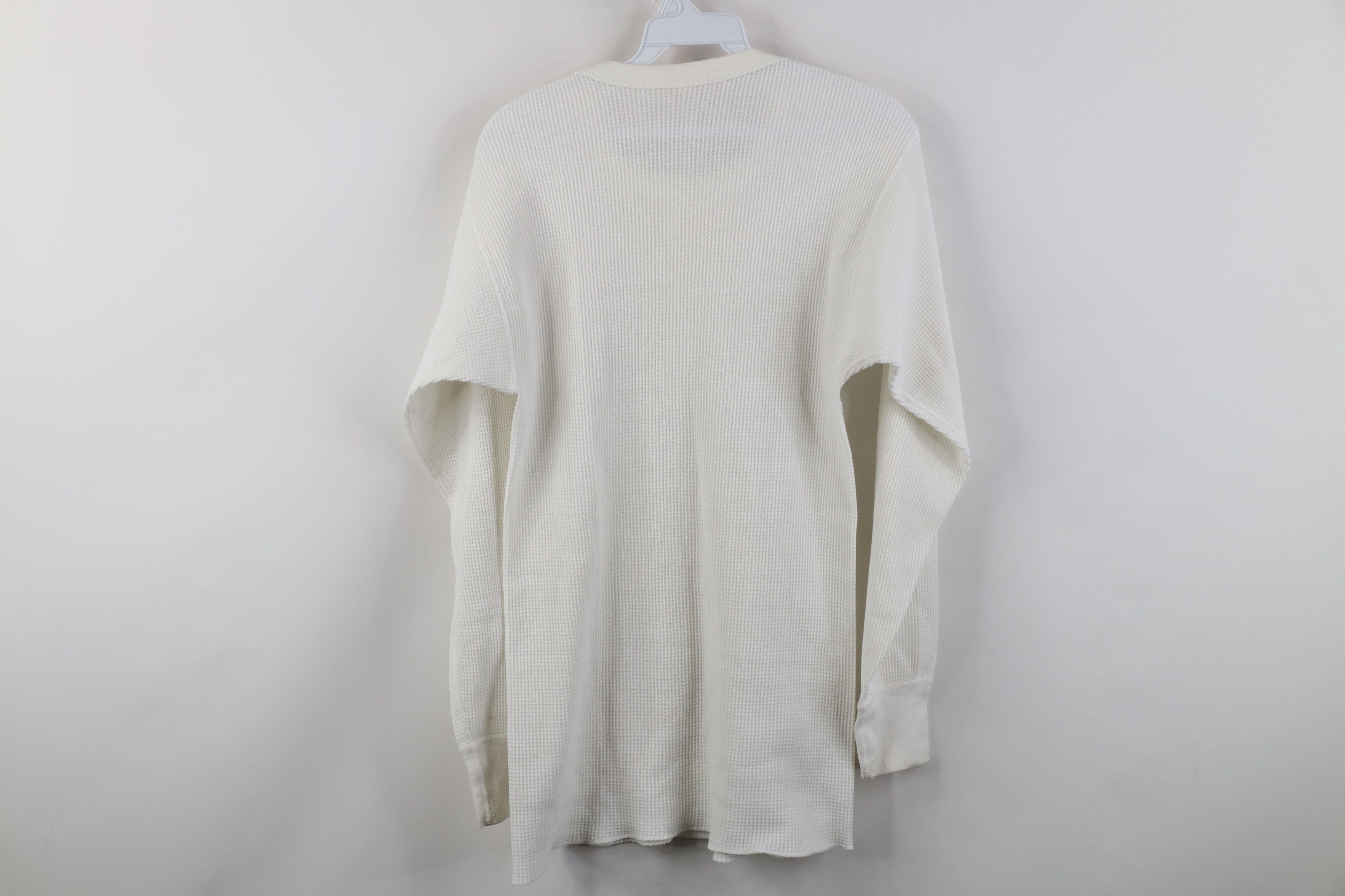 Vintage Vintage 70s Streetwear Knit Long Sleeve T-Shirt White USA Size US XL / EU 56 / 4 - 9 Thumbnail