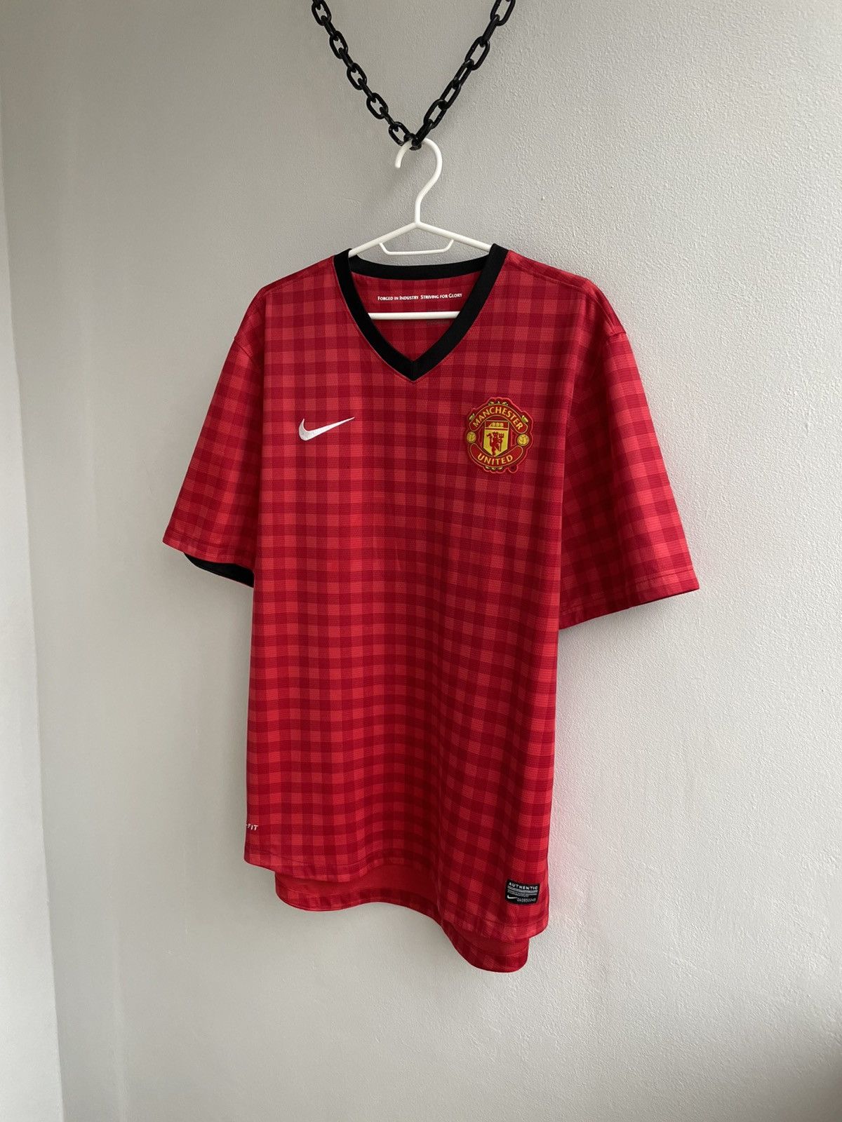 Nike MANCHESTER UNITED 2012 2013 HOME FOOTBAL SHIRT SOCCER JERSEY Size US XL / EU 56 / 4 - 2 Thumbnail