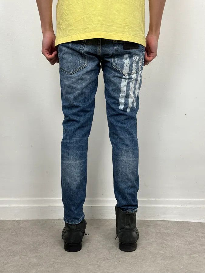 Dsquared2 SS2012 Dsquared2 Blue USA Flag Print Blue Denim Jeans Size US 30 / EU 46 - 4 Thumbnail