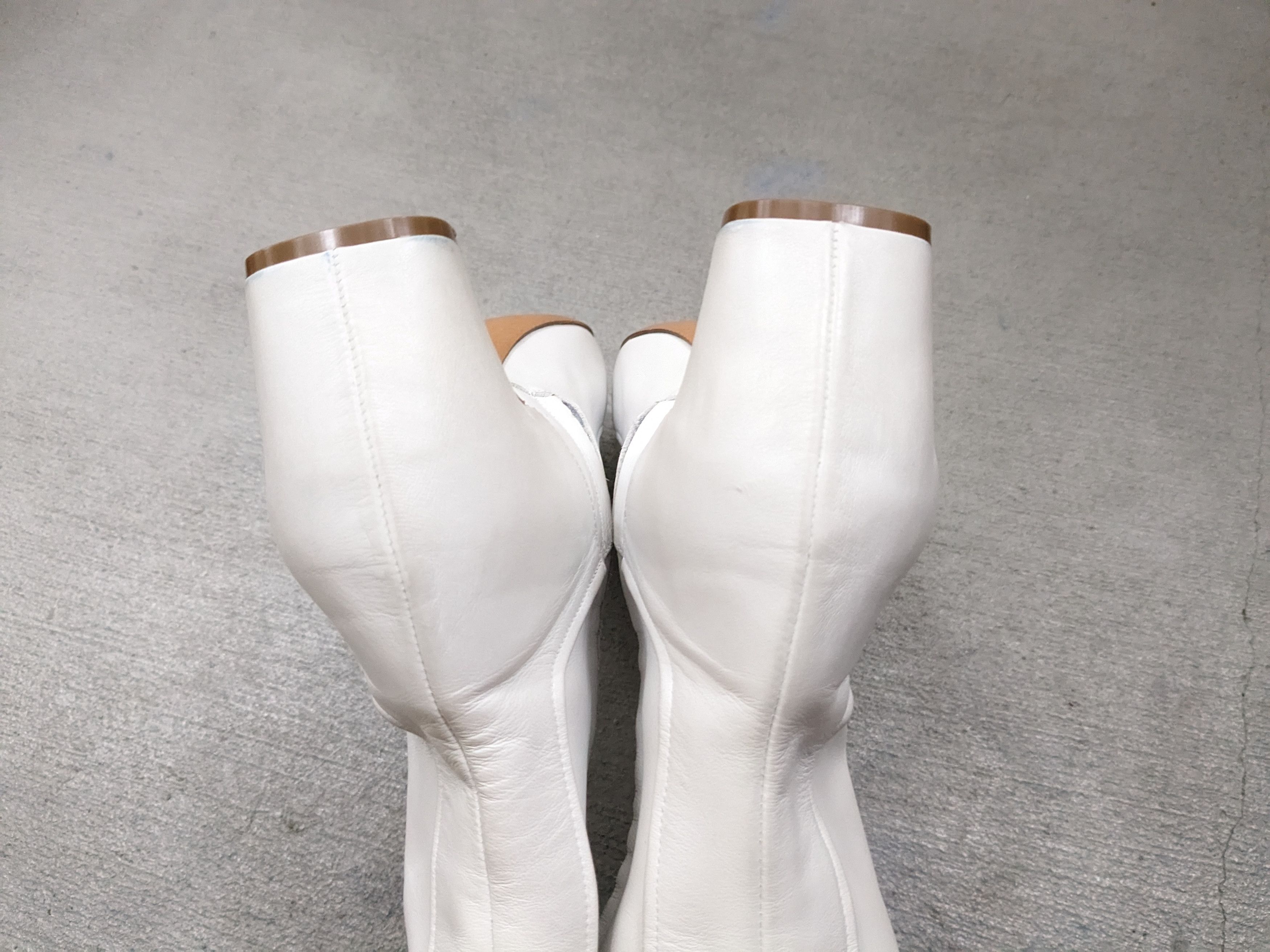 Maison Margiela Maison Margiela Boots Heels White Leather 7 40 Side Zip Size US 7 / EU 40 - 15 Thumbnail