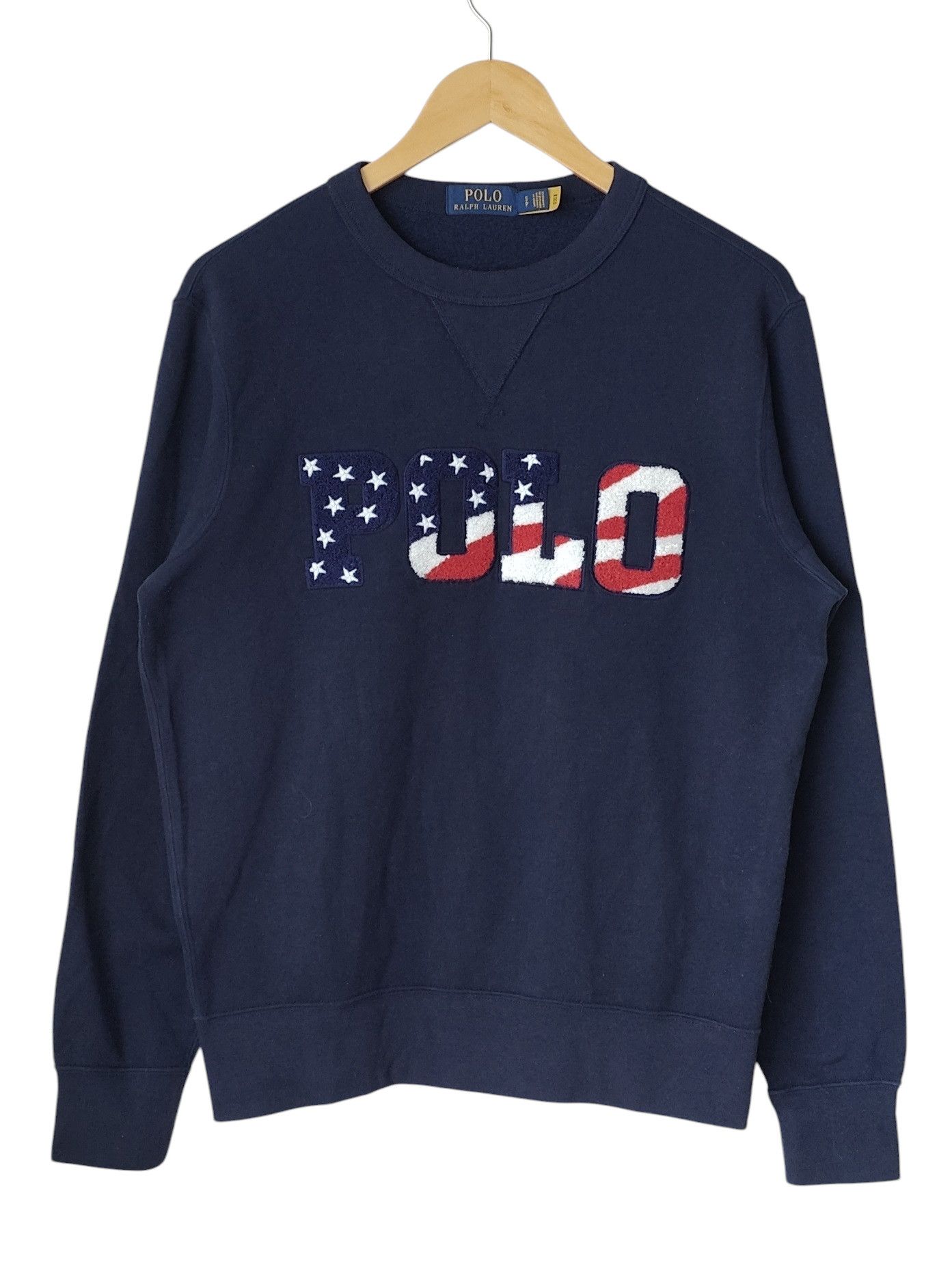 Polo Ralph Lauren × Ralph Lauren Ralph Lauren Polo USA Flag Spell Out Sweatshirt Size US S / EU 44-46 / 1 - 1 Thumbnail