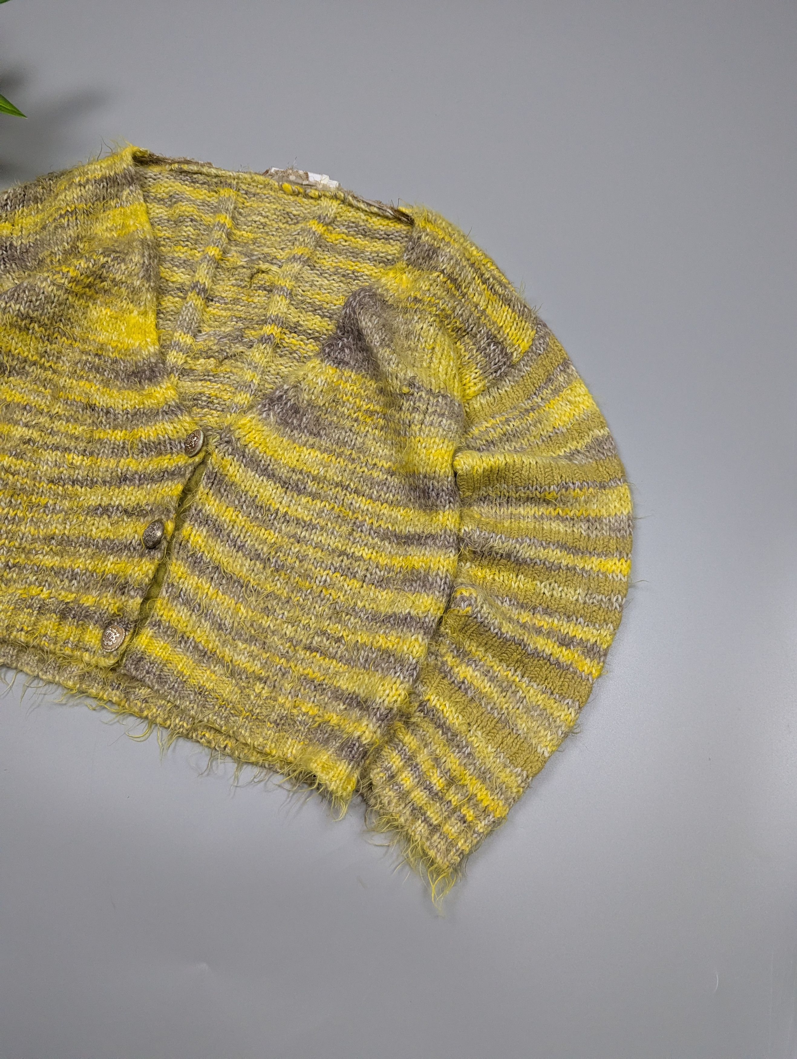 Elisa Cavaletti ELISA CAVALETTI VTG Archive Y2K Cropped Oversize Cardigan Size L / US 10 / IT 46 - 4 Thumbnail
