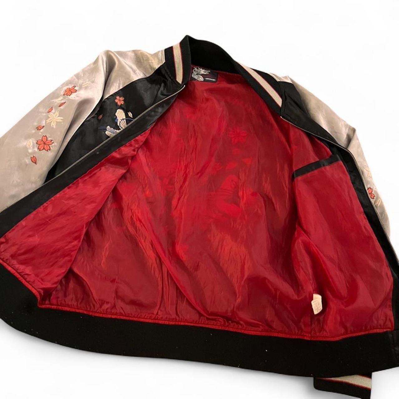 Japanese Brand Japanese koi sakura embroidered satin bomber souvenir jacket Size M / US 6-8 / IT 42-44 - 5 Thumbnail
