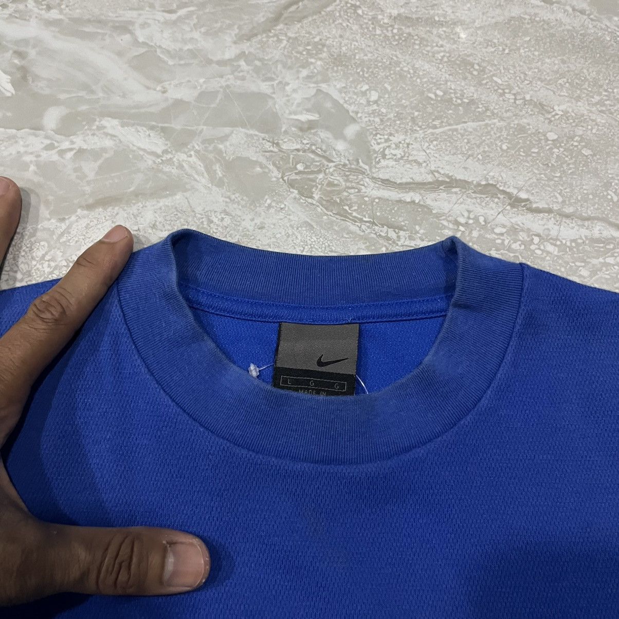 Nike × Vintage Vintage Nike Totti 10 Centre Swoosh Blue T-shirt Size US L / EU 52-54 / 3 - 5 Thumbnail