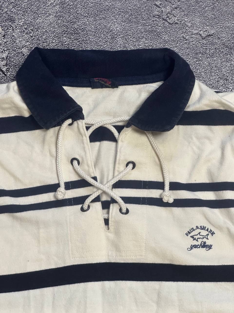 Paul & Shark × Vintage Vintage Paul Shark Rugby Polo Shirt 90s Size US L / EU 52-54 / 3 - 4 Thumbnail