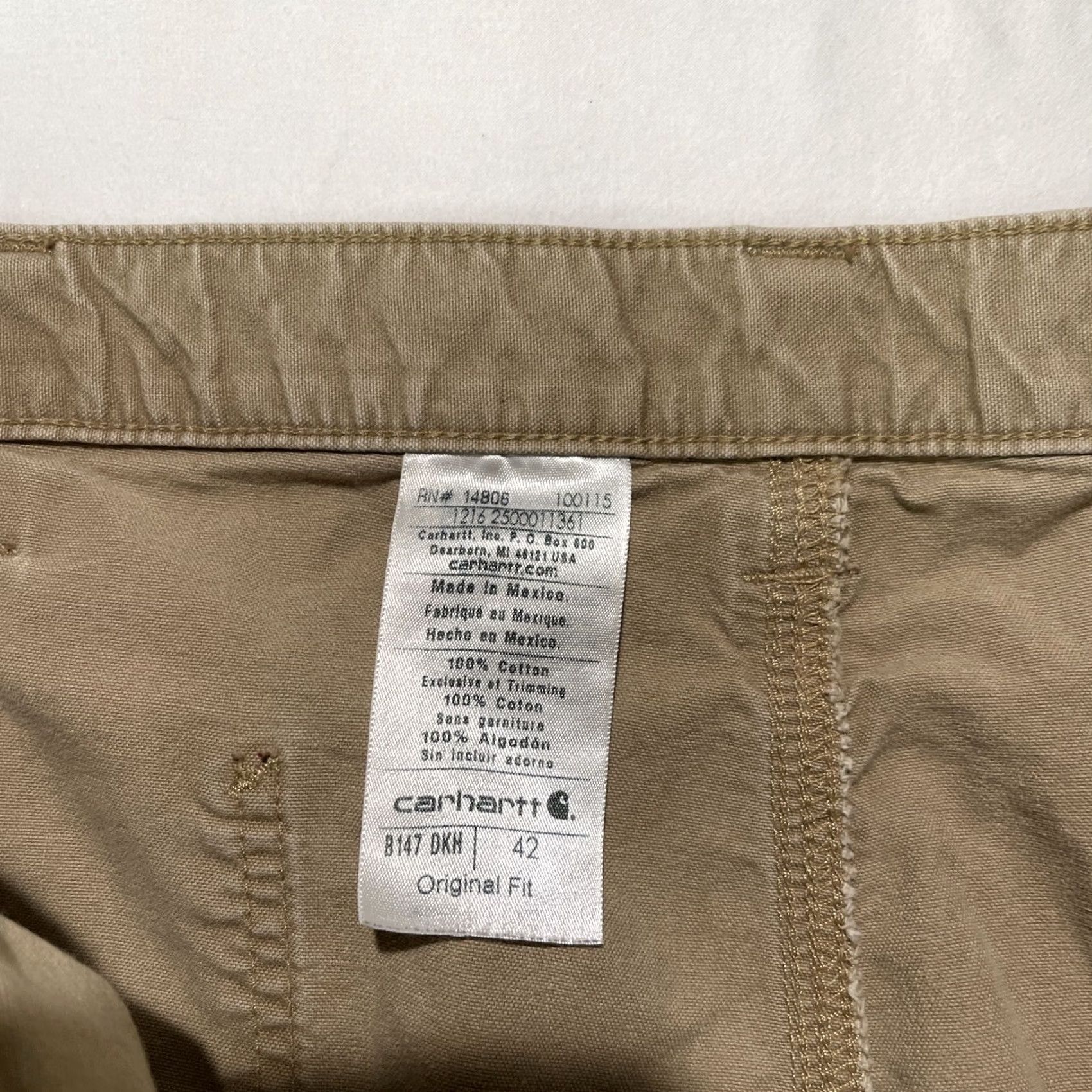 Carhartt Carhartt Shorts Mens 42 Carpenter Cargo B147 DKH Work Original Fit Mens Regular Cargo Beige Cotton Short 42 Inseam 10 Size US 40 / EU 56 - 4 Thumbnail