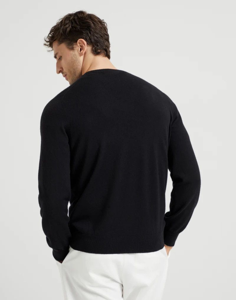 Brunello Cucinelli o1la1rc1a0425 Cashmere Sweater in Black Size US M / EU 48-50 / 2 - 2 Thumbnail