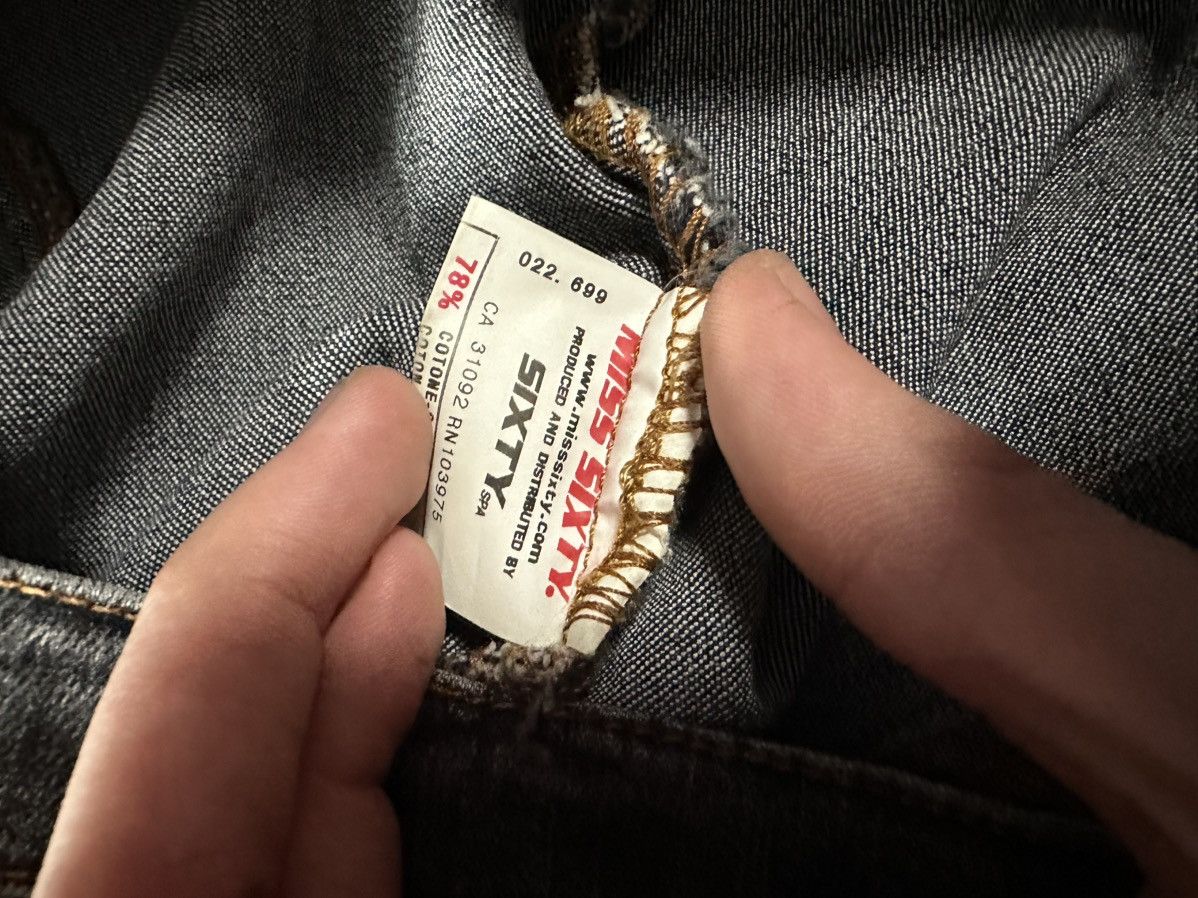 Miss Sixty × Vintage 🚨Miss Sixty Y2K Vintage Denim Zip Racing Jacket Size XL / US 12-14 / IT 48-50 - 7 Thumbnail