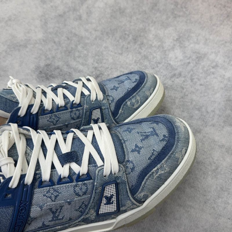 Louis Vuitton Louis Vuitton Denim Trainer Low-Top Fashion Sneakers -2508 Size US 8 / EU 41 - 8 Thumbnail