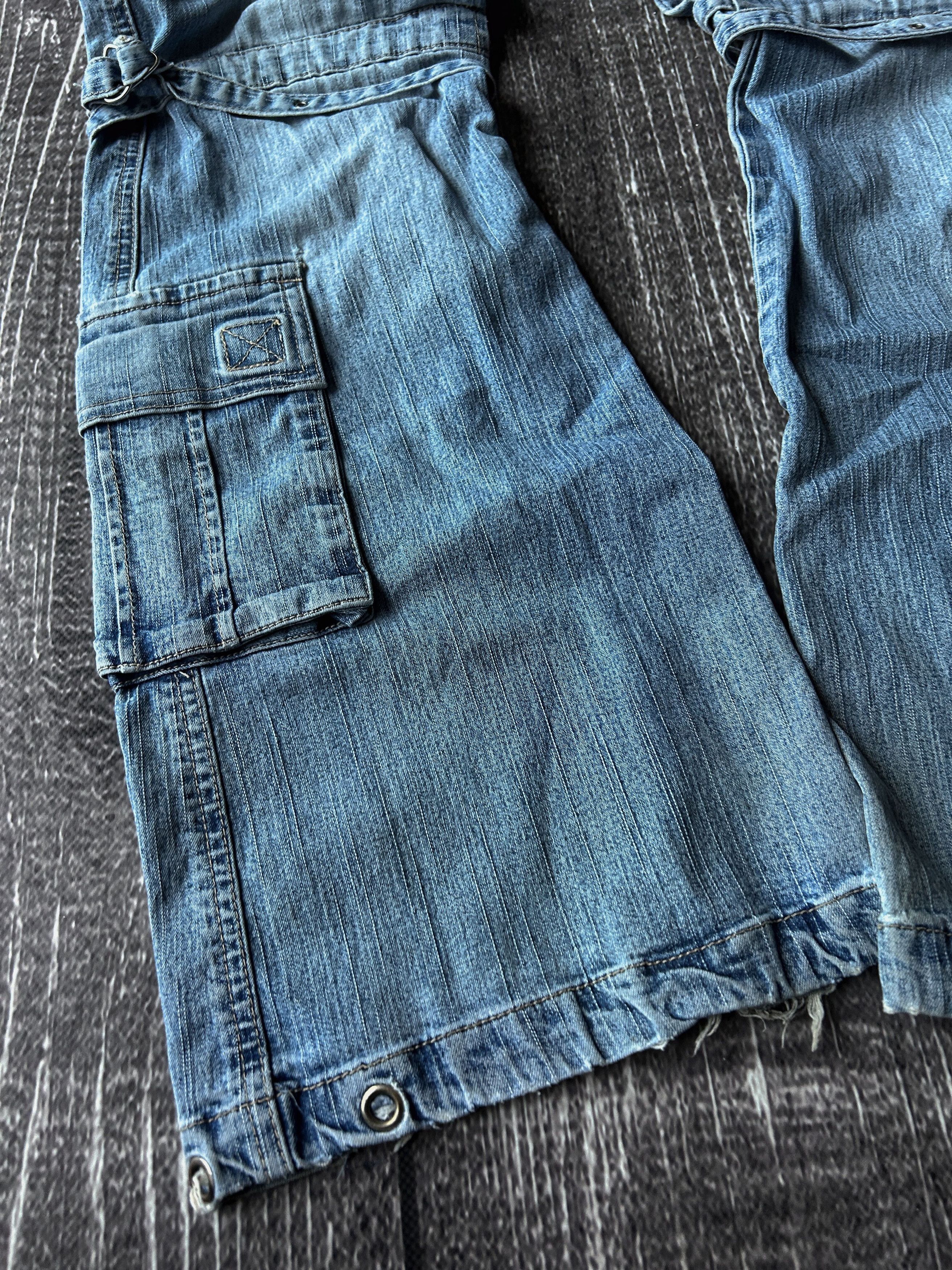 Other CRAZY VTG FLARED RICK OWENS STYLE WASHED CARGO JEANS Y2K Size US 30 / EU 46 - 4 Thumbnail